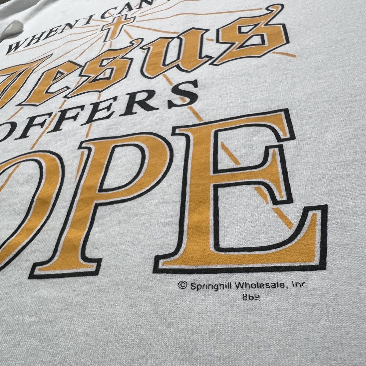 Vintage Vintage 90s Jesus offers hope God Bible Holy Promo Tee L Size US L / EU 52-54 / 3 - 3 Thumbnail