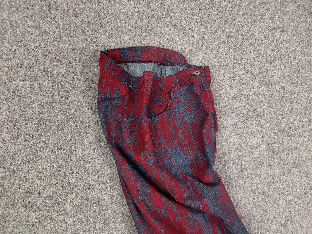 If Six Was Nine Vintage Hysteric Glamour style flared Blue Red Pants Y2K Size 27" / US 4 / IT 40 - 5 Thumbnail