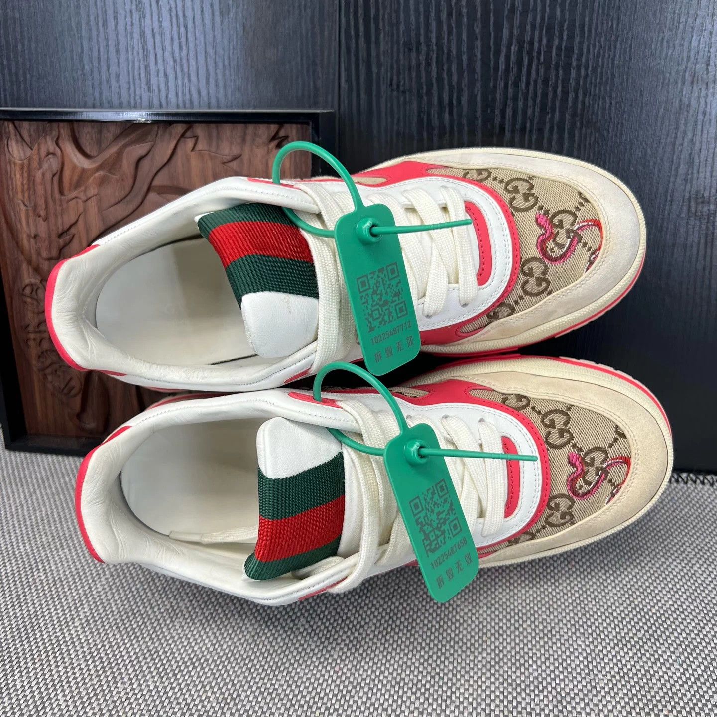 Gucci GUCCI Re-Web Snake Zodiac Beige 39 Shoes Size US 8 / IT 38 - 7 Thumbnail