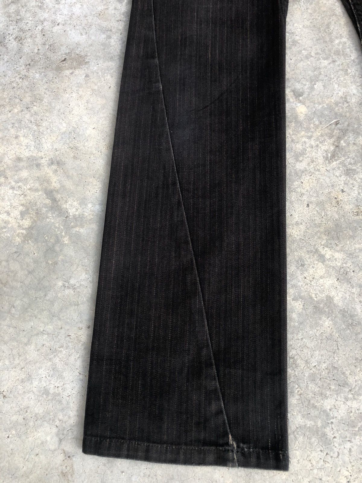 Melrose Japanese Melrose Flared Jeans Hickory Stripe Distressed Size US 31 - 6 Thumbnail