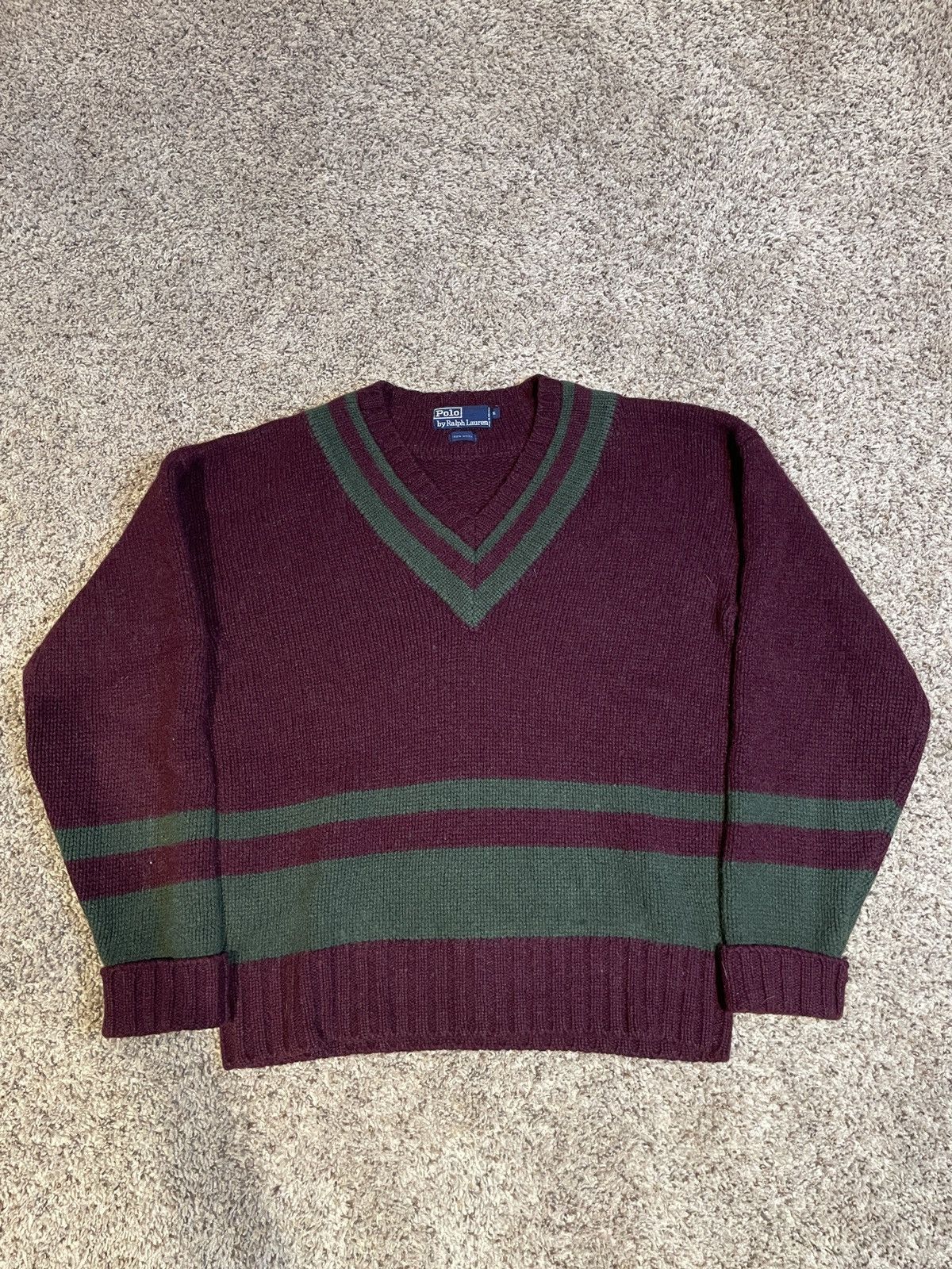 Polo Ralph Lauren vintage polo v neck sweater Size US M / EU 48-50 / 2 - 1 Thumbnail