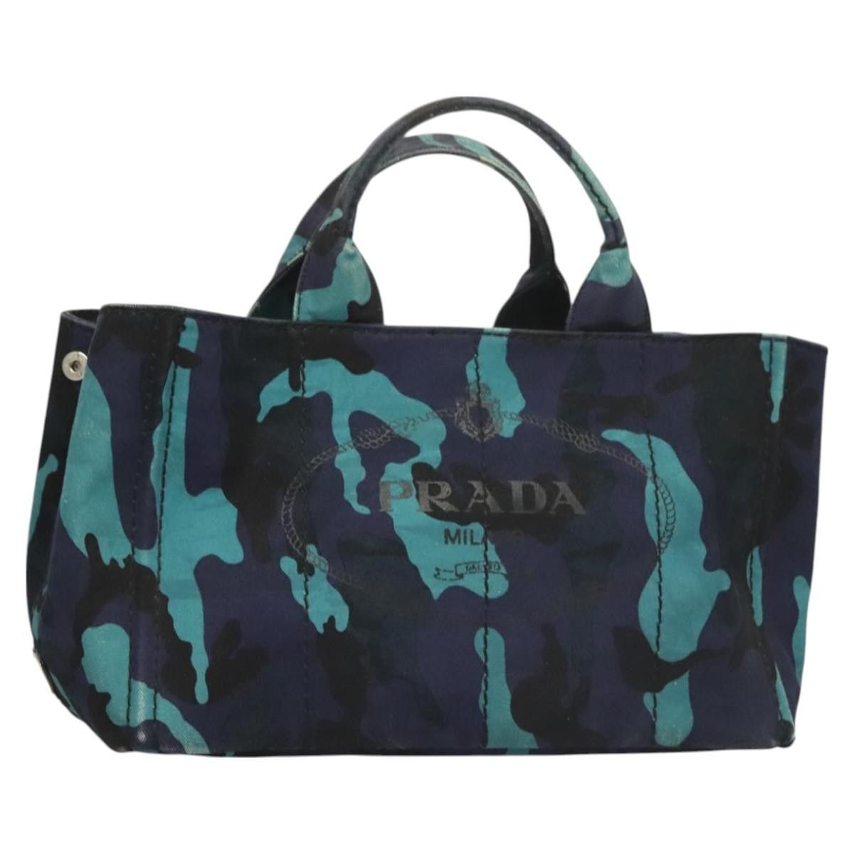 Prada Canapa Convertible Tote Printed Canvas
