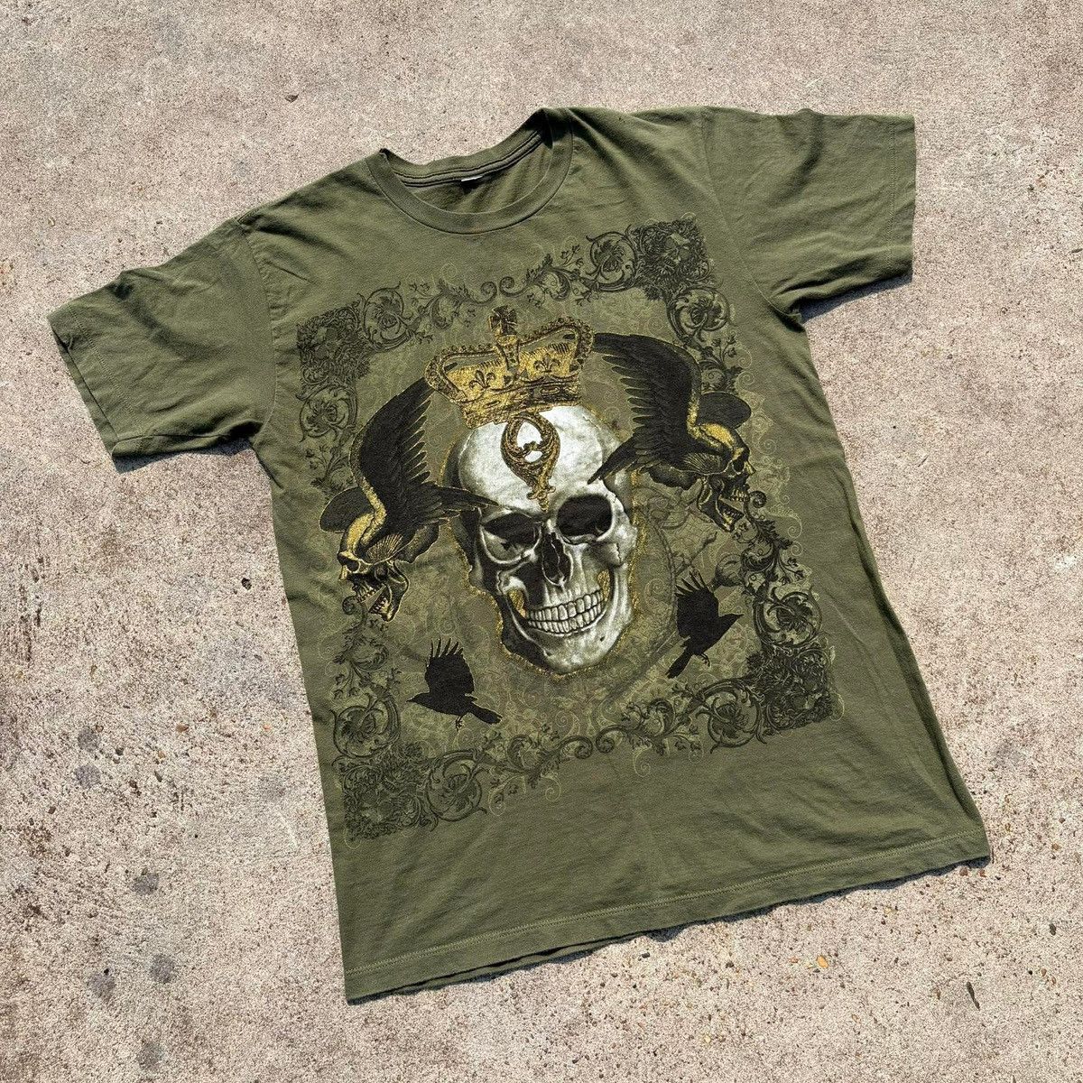 Affliction ❌SOLD❌Affliction Style Skull Crown Graphic Tee Size US S / EU 44-46 / 1 - 2 Thumbnail