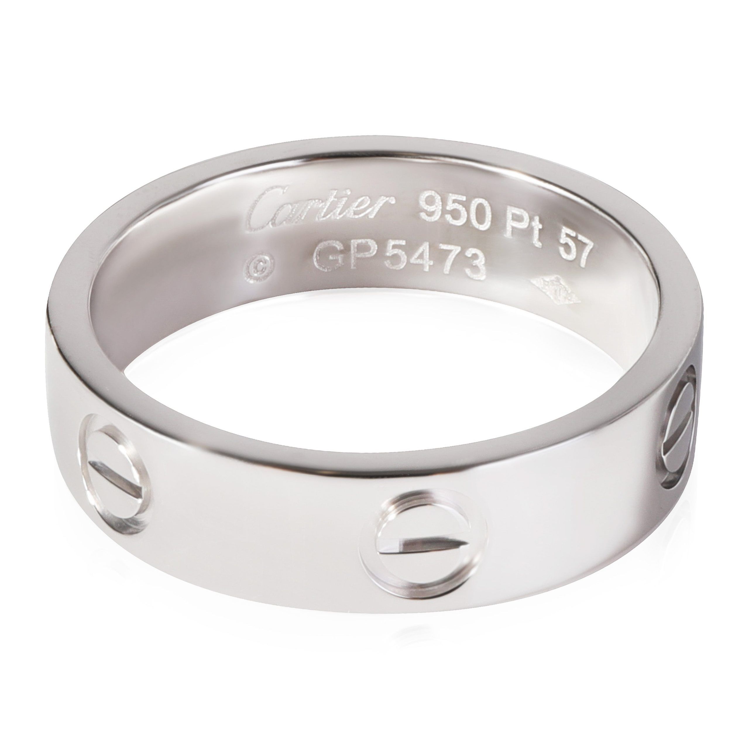 image of Cartier Love Ring In 950 Platinum in Silver, Women's