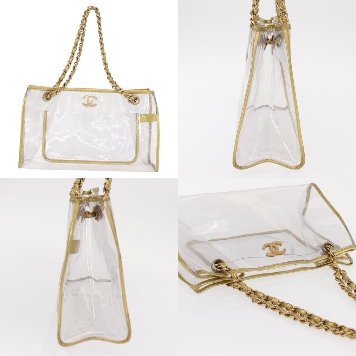 Chanel Chanel Chain Tote Bag Vinyl Clear CC Size ONE SIZE - 3 Thumbnail