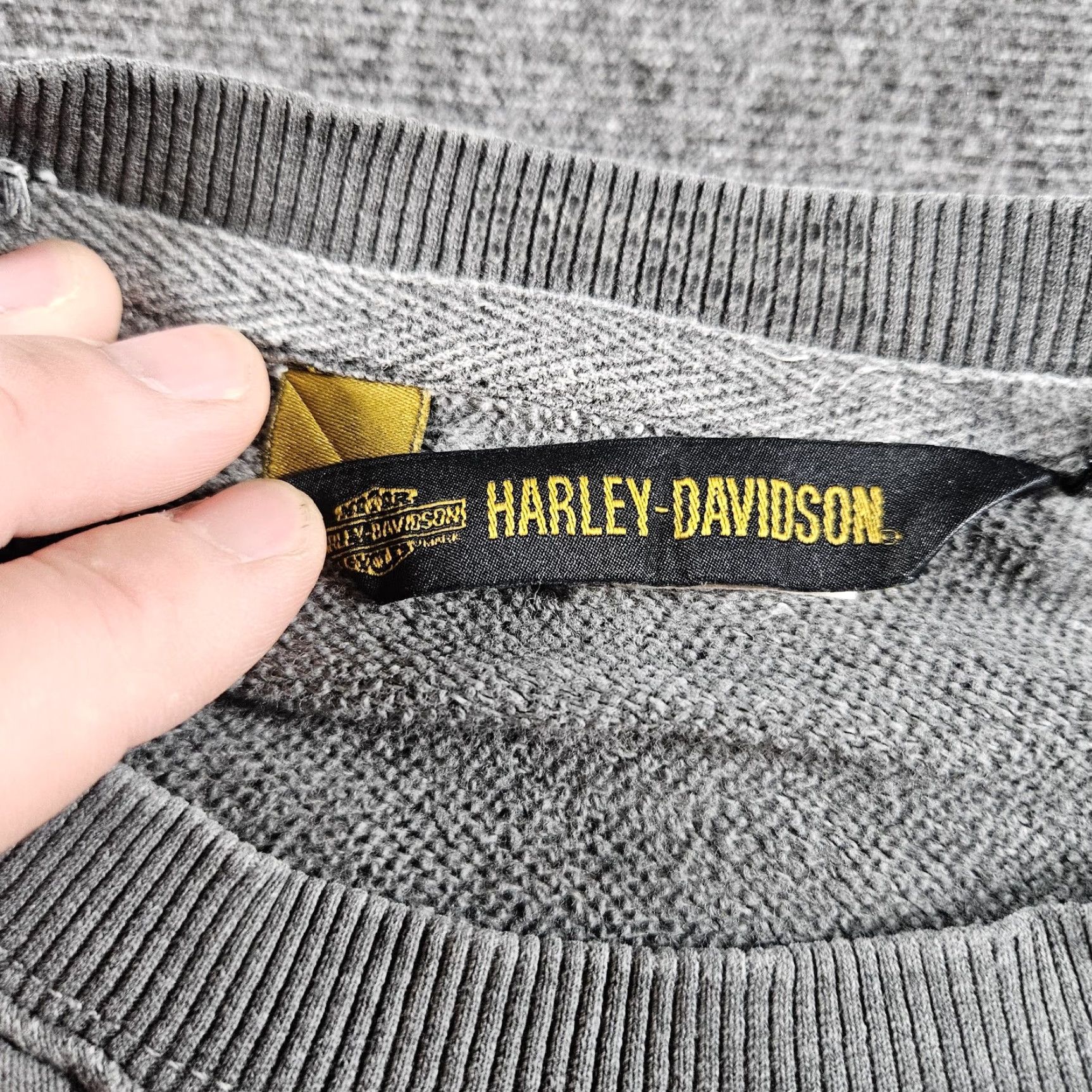 Harley Davidson Harley-Davidson Sweatshirt Mens XL Gray Fleece Crewneck Eagle Motorcycle Biker Graphic Print Embroidered Logo Crew Neck Long Sleeve Pullover Size US XL / EU 56 / 4 - 6 Thumbnail