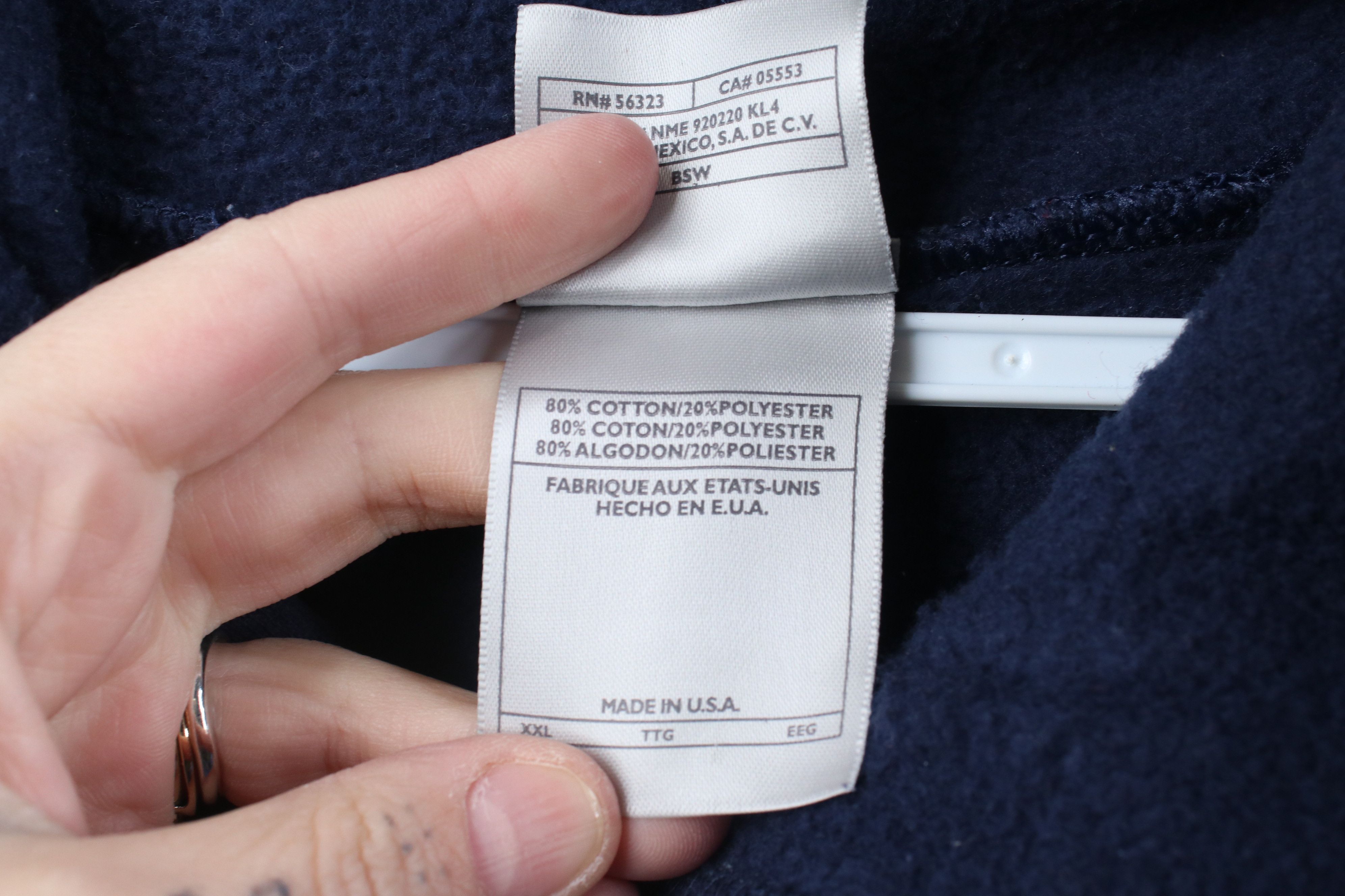 Nike Vintage 90s Y2K Nike Spell Heavyweight Hoodie Navy Blue USA Size US L / EU 52-54 / 3 - 7 Thumbnail