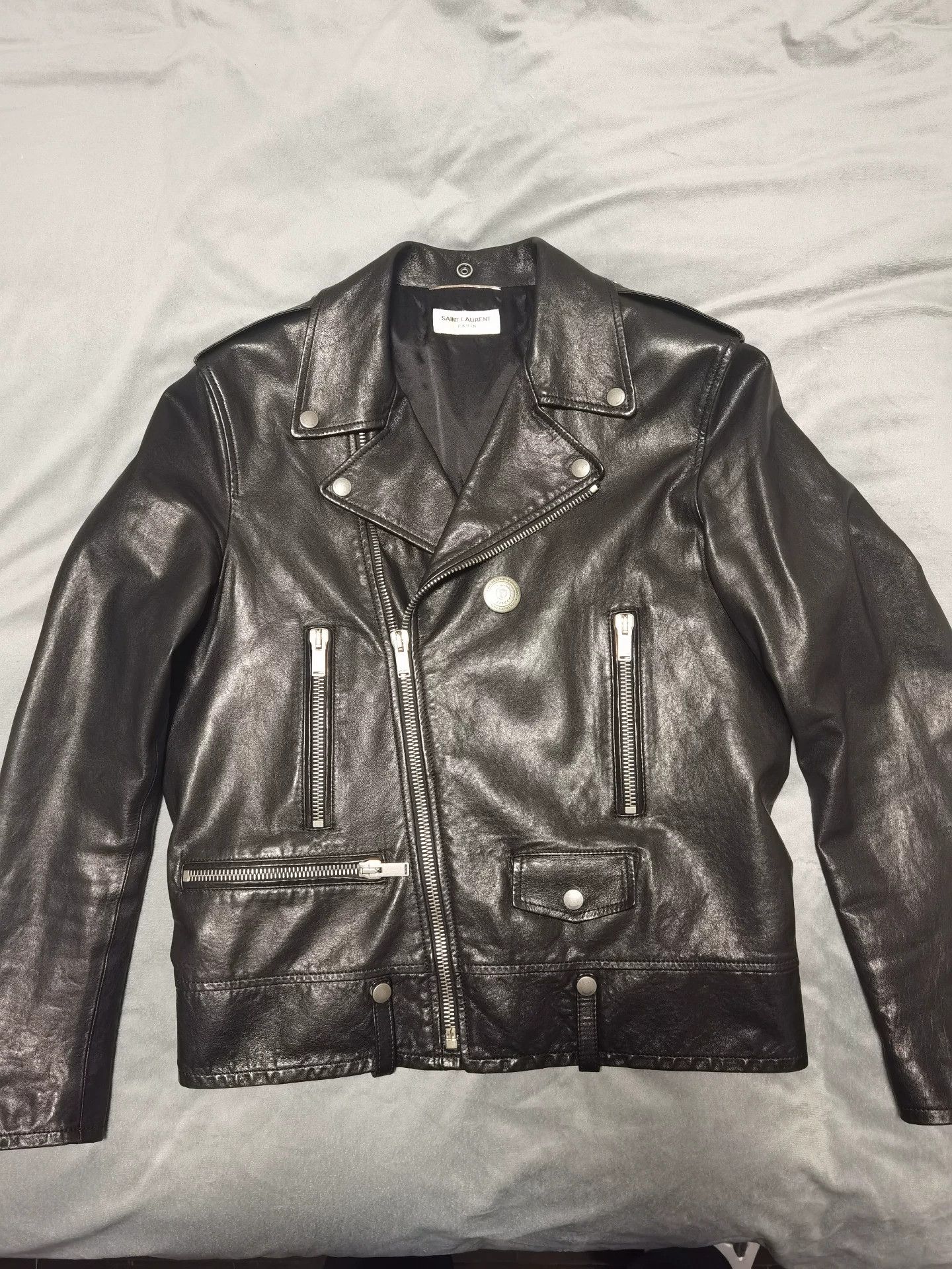 Saint Laurent Paris Saint Laurent Paris Motorcycle leather jacket Size US L / EU 52-54 / 3 - 1 Thumbnail