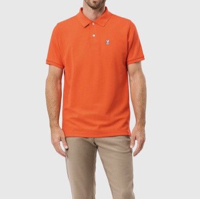 Psycho Bunny Psycho Bunny orange Pima cotton classique pique polo 7 (XL) Size US XL / EU 56 / 4 - 10 Thumbnail
