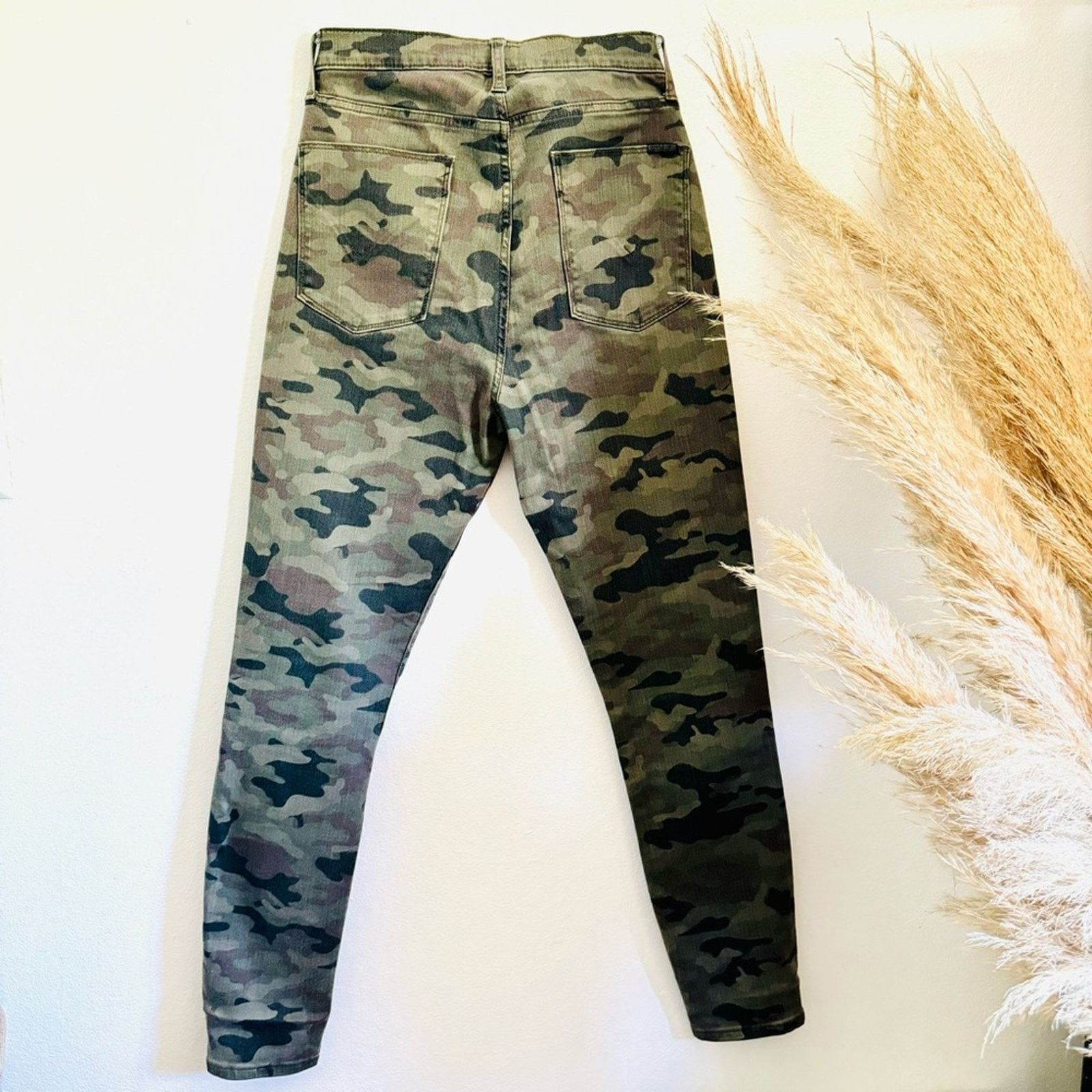 Hudson HUDSON Tan Olive Camo High Rise Super Skinny Leg Denim Jeans Size 28" / US 6 / IT 42 - 6 Thumbnail
