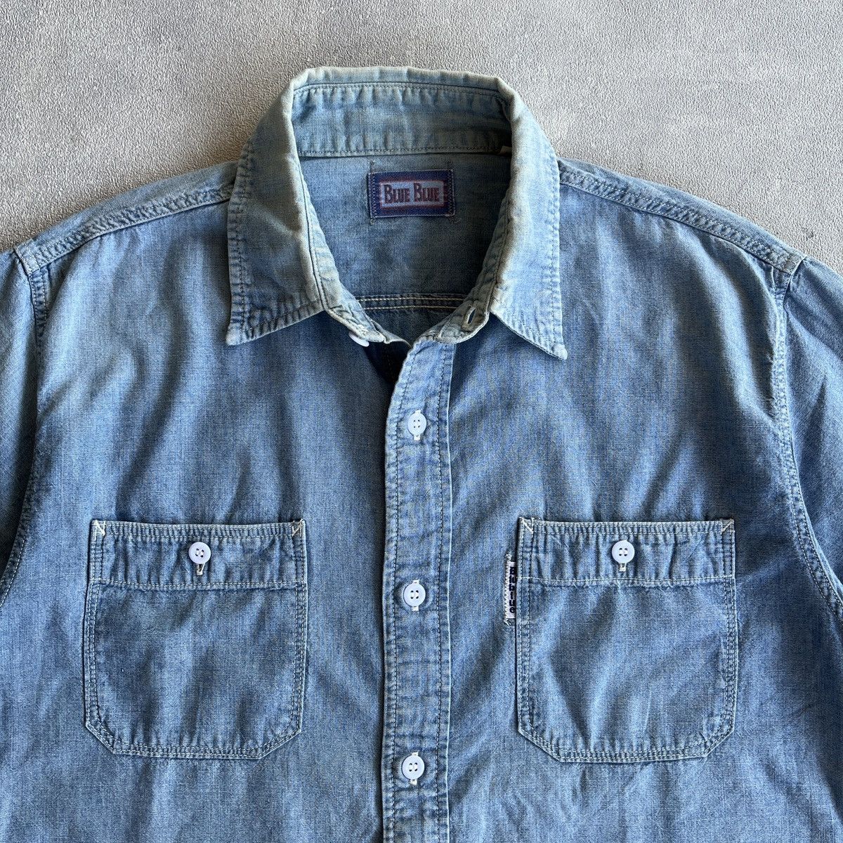 Blue Blue Japan Vintage Blue Blue Japan Denim Work Shirt Size US M / EU 48-50 / 2 - 2 Thumbnail