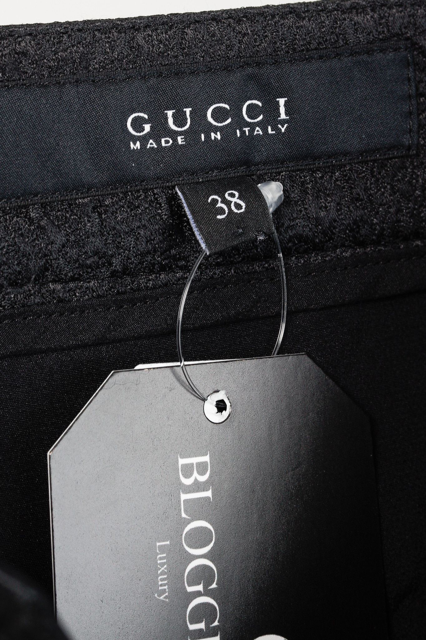 Gucci Gucci PF/13 Black Textured-Jacquard Tapered Trousers Size 26" / US 2 / IT 38 - 4 Thumbnail