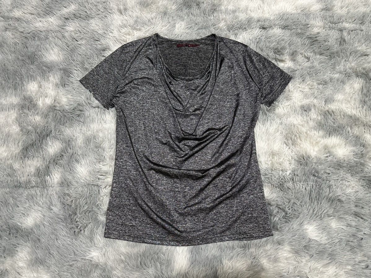 If Six Was Nine 🔥Sick Y2K Seana Silver Draped Shirt Size US L / EU 52-54 / 3 - 4 Thumbnail