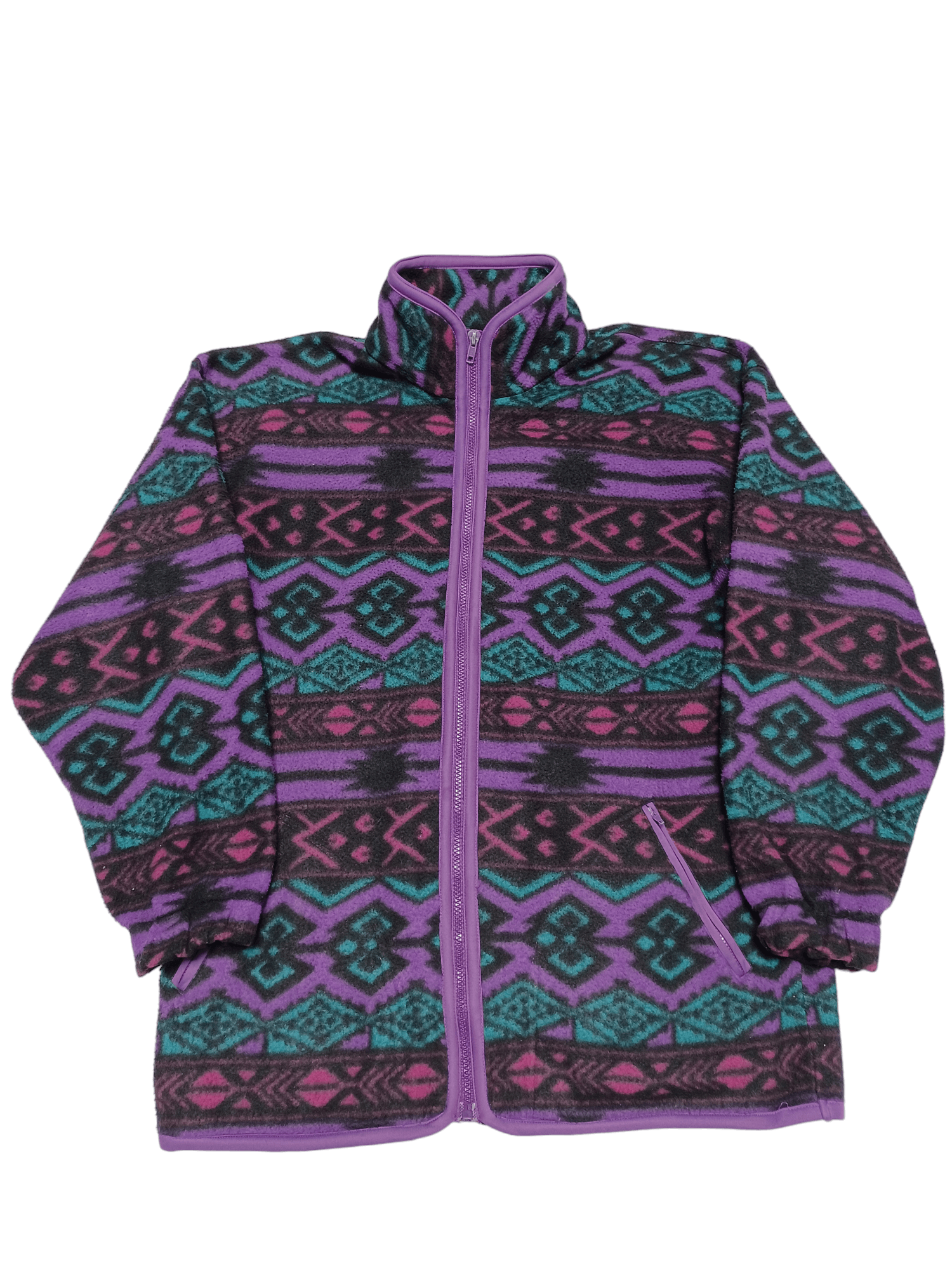 Other VINTAGE 80S OR 90S CRAZY FLEECE ZIP JACKET Size US M / EU 48-50 / 2 - 1 Thumbnail