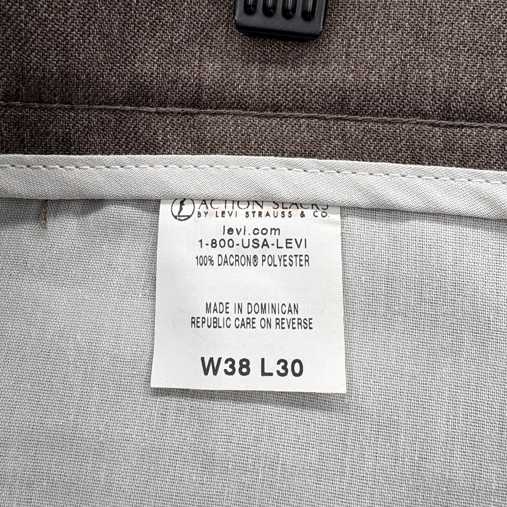 Levi's VINTAGE Levi's Action Slacks Dress Pants Mens 38x30 Brown Polyester Flat Front VTG Casual Size US 38 / EU 54 - 5 Thumbnail