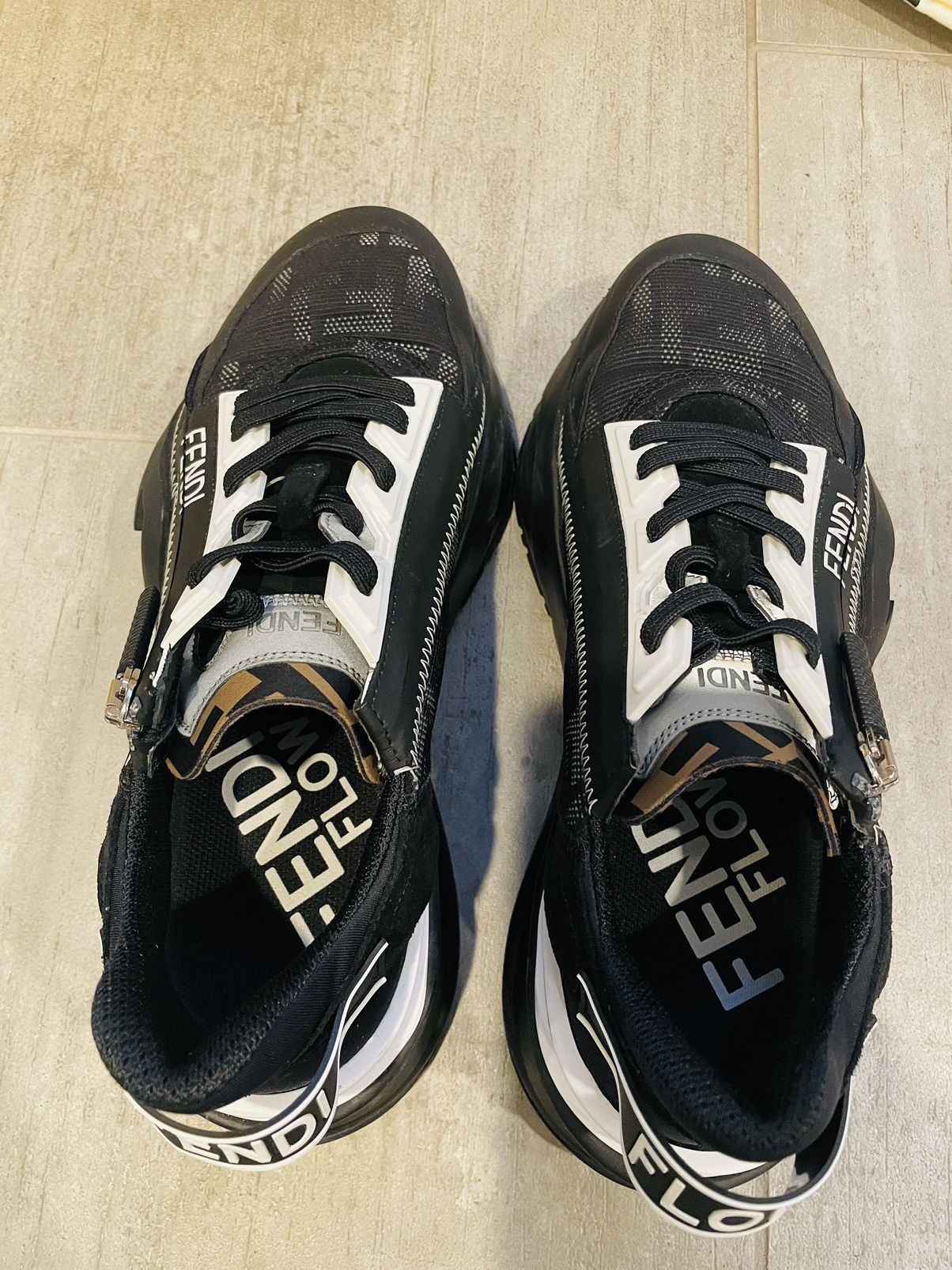 Fendi Fendi Flow Logo Low Top Sneaker Black Women Size US 9.5 / IT 39.5 - 9 Thumbnail