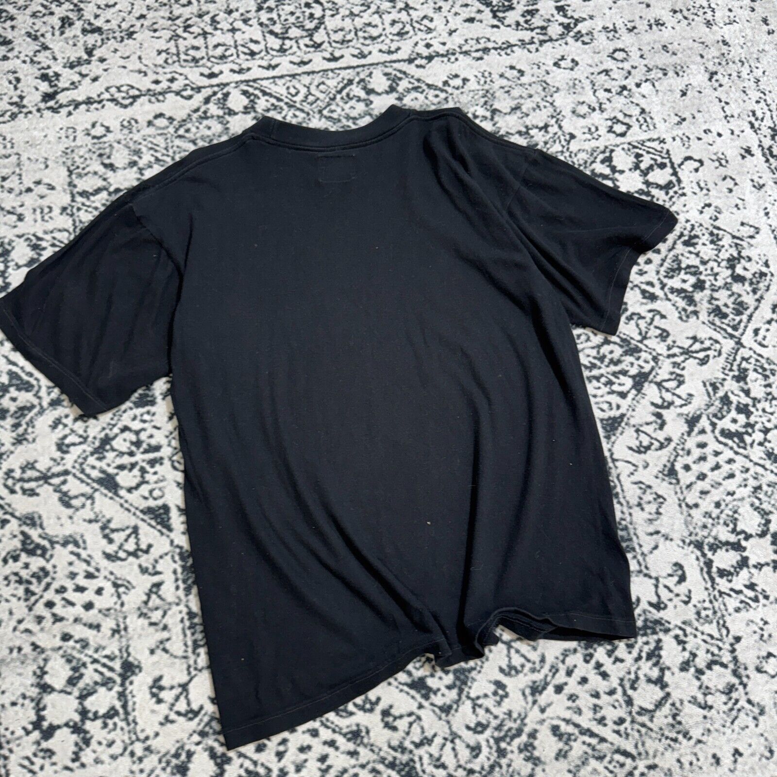Vintage Black Cotton T-Shirt Size L Christina Matilda Art Sweden Size US L / EU 52-54 / 3 - 14 Thumbnail