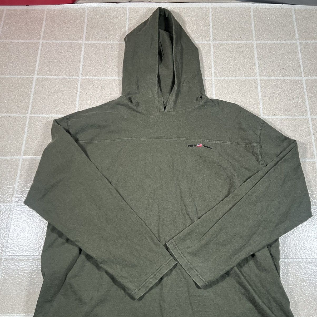 Polo Ralph Lauren × Vintage Ralph Lauren Polo Sport Hoodie Olive Pullover Sweatshirt Size US XXL / EU 58 / 5 - 2 Thumbnail