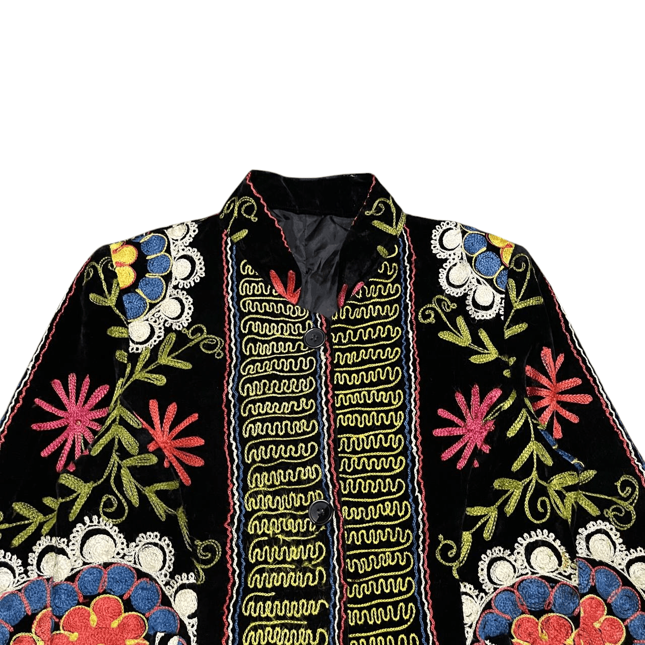 Other Vintage 90's Full Flower Embroidered Jacket Size S / US 4 / IT 40 - 2 Thumbnail