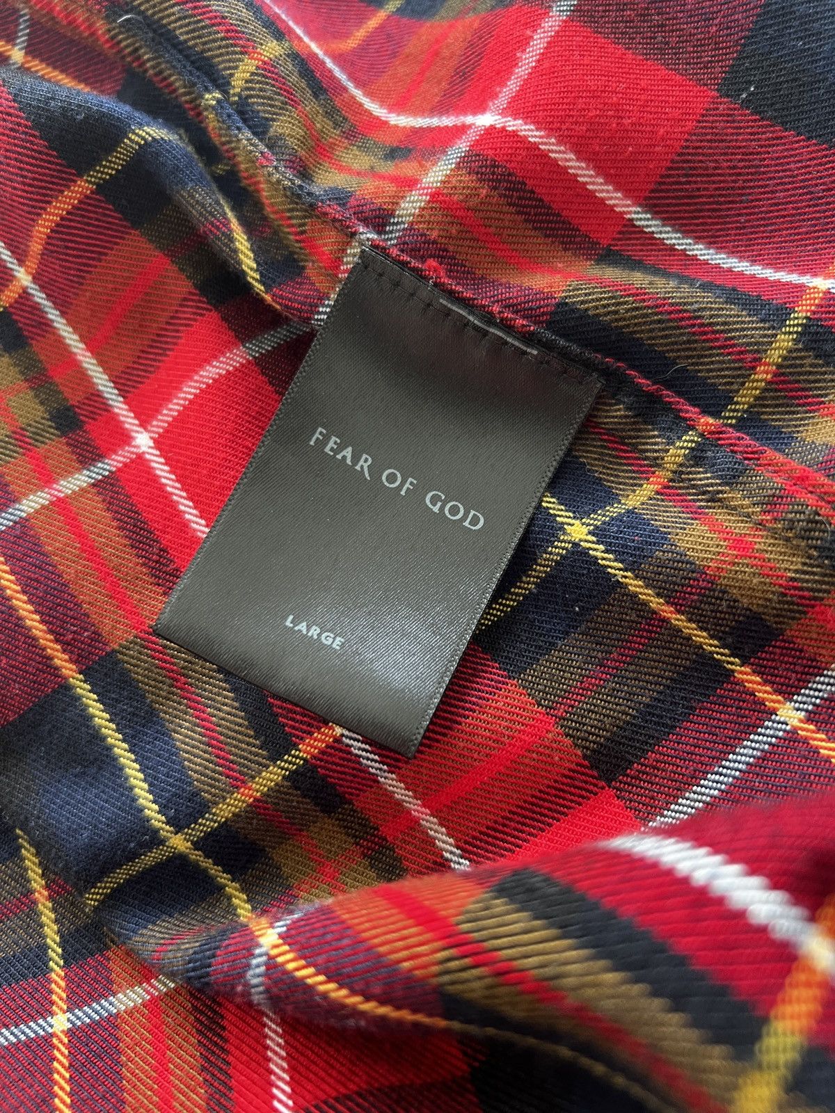 Fear of God 🔥🔥 Fear Of God Back Zip Flannel Shirt Size US L / EU 52-54 / 3 - 8 Thumbnail