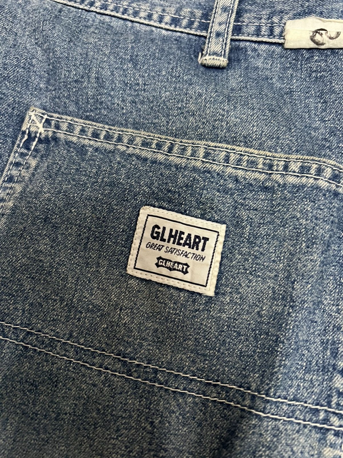 Japanese Brand Vintage Japanese Brand GL Heart Carpentar Mud Wash Jean Size US 31 - 15 Thumbnail