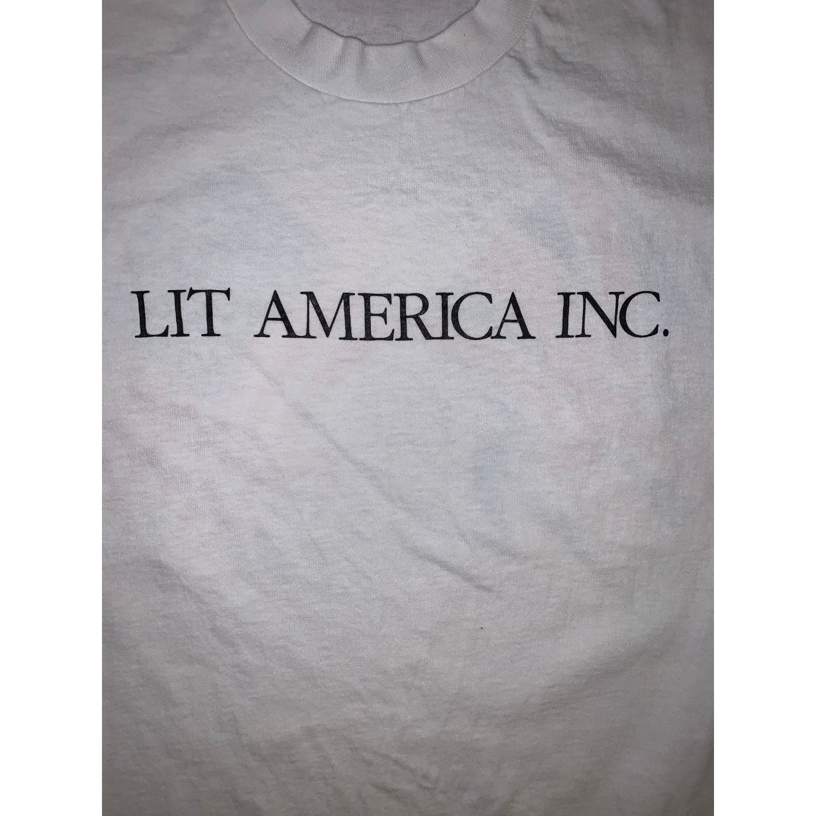 Fruit Of The Loom × Vintage LIT America Inc Tee 90s Wall Street Finance Single Stitch Size US M / EU 48-50 / 2 - 4 Thumbnail