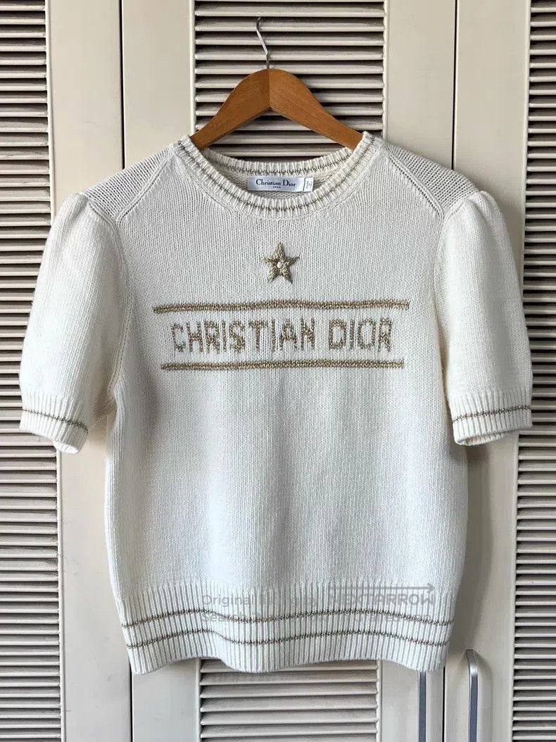 Dior Dior Short-sleeved knitwear sweater Size M / US 6-8 / IT 42-44 - 1 Thumbnail