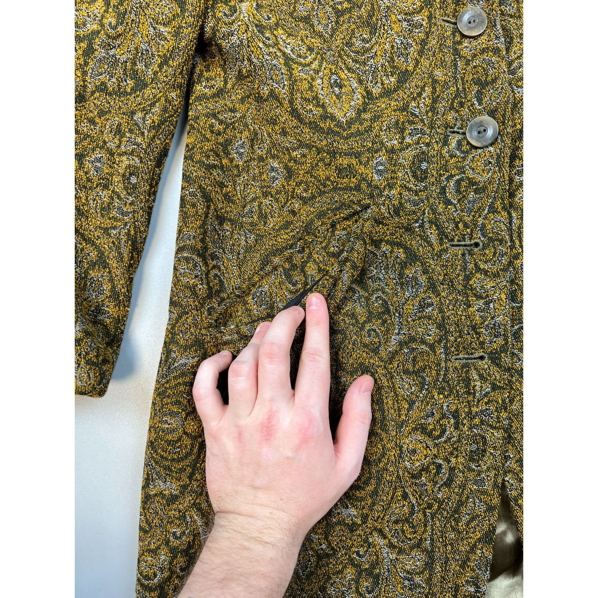 Kenzo Paris Abstract Pattern Tweed Coat (Y0680)