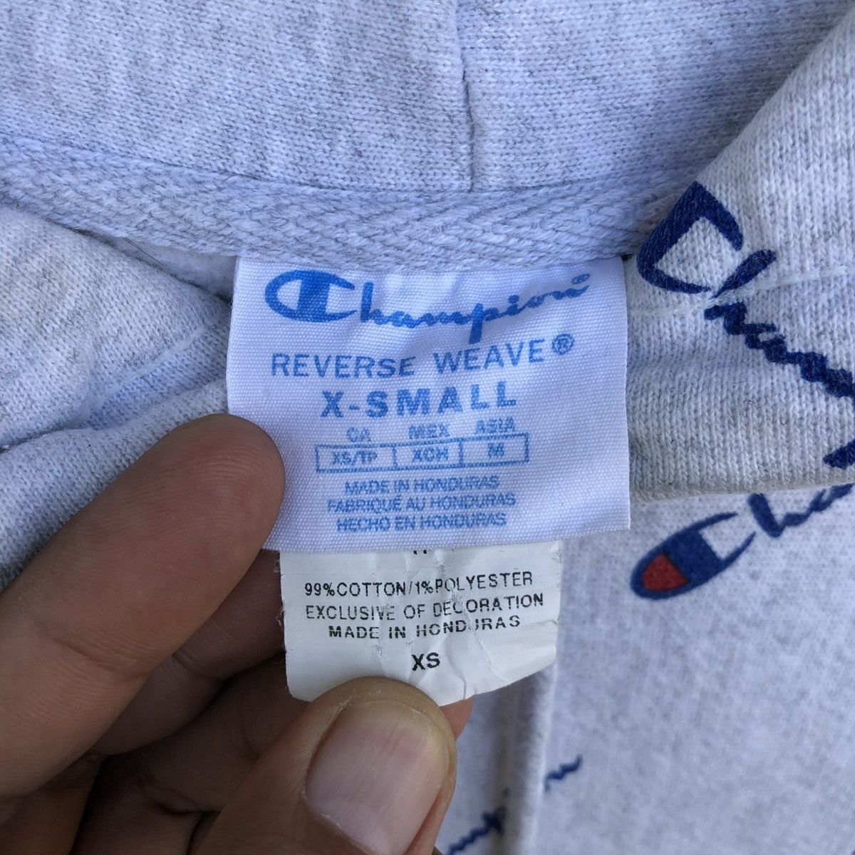 Champion Vintage Champion Reverse Weave all-over script print hoodie Size XS / US 0-2 / IT 36-38 - 7 Thumbnail
