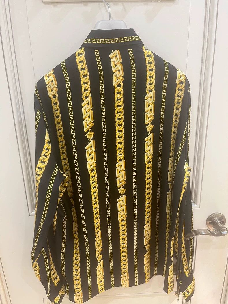 Versace Versace Classic black gold zip chain print mulberry silk s Size US M / EU 48-50 / 2 - 4 Thumbnail