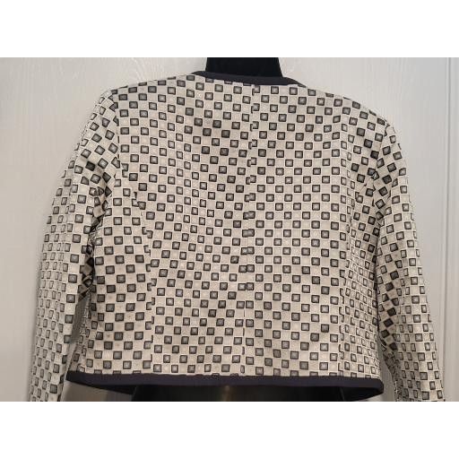 Vintage Ben Marc International Womens Geometric Patterned Crop Jacke Size L / US 10 / IT 46 - 3 Thumbnail