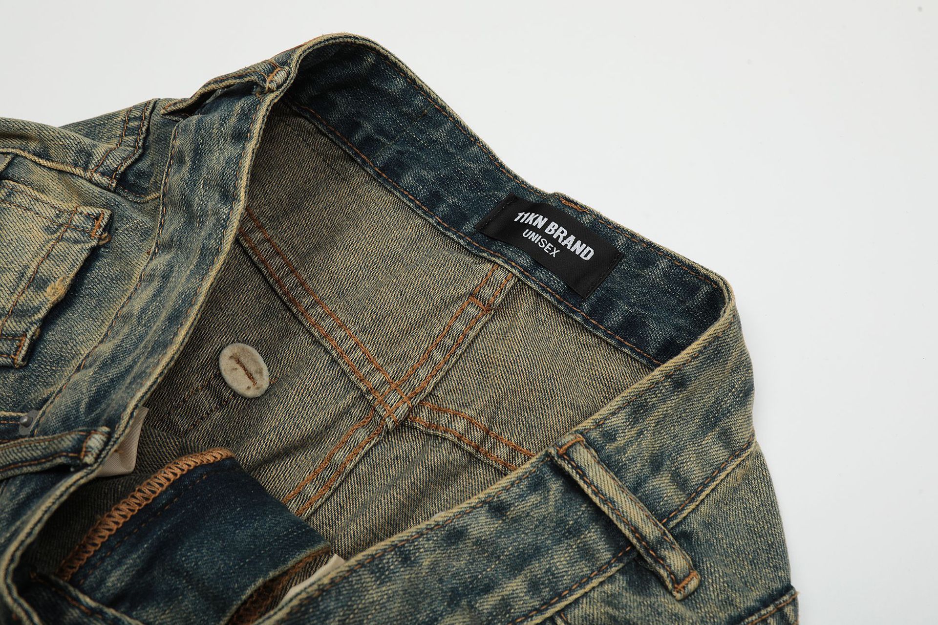 Japanese Brand × Jean American washed distressed loose wide-leg bootcut jeans Size US 32 / EU 48 - 4 Thumbnail