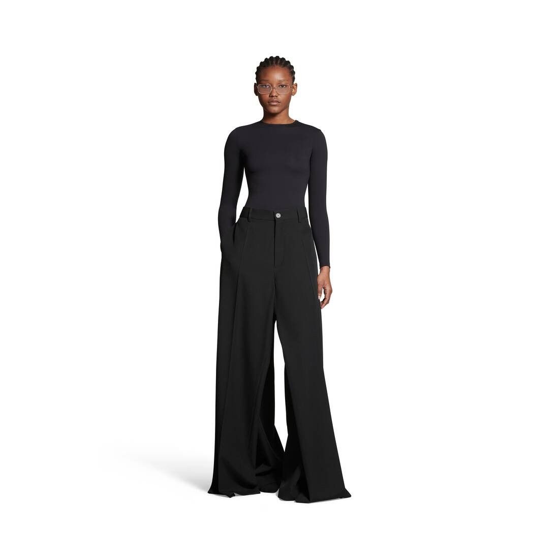 Balenciaga o1s1rm0825 Double Front Pants in Black Size 27" / US 4 / IT 40 - 2 Thumbnail