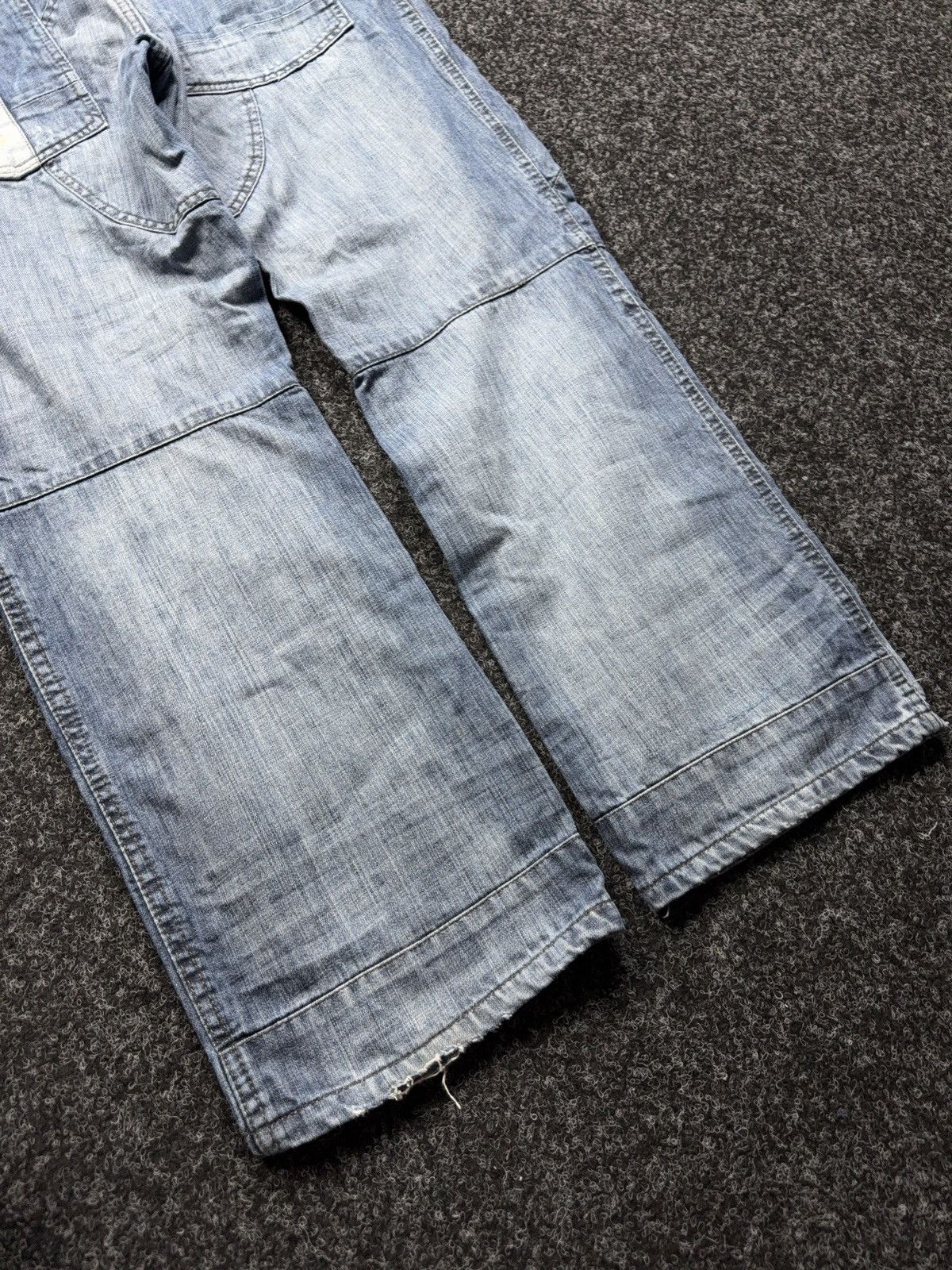 20471120 Japanese 00s Y2K Retro Sk8 Jnco Ecko Baggy Cargo Denim Jeans Size US 36 / EU 52 - 15 Thumbnail