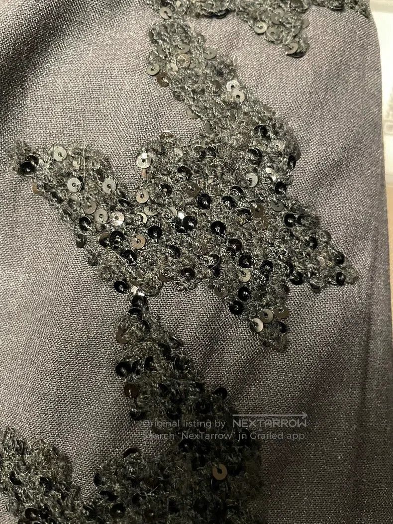 Brunello Cucinelli Brunello Cucinelli Black and Grey Sequin Embroidered Wool Size 27" / US 4 / IT 40 - 5 Thumbnail