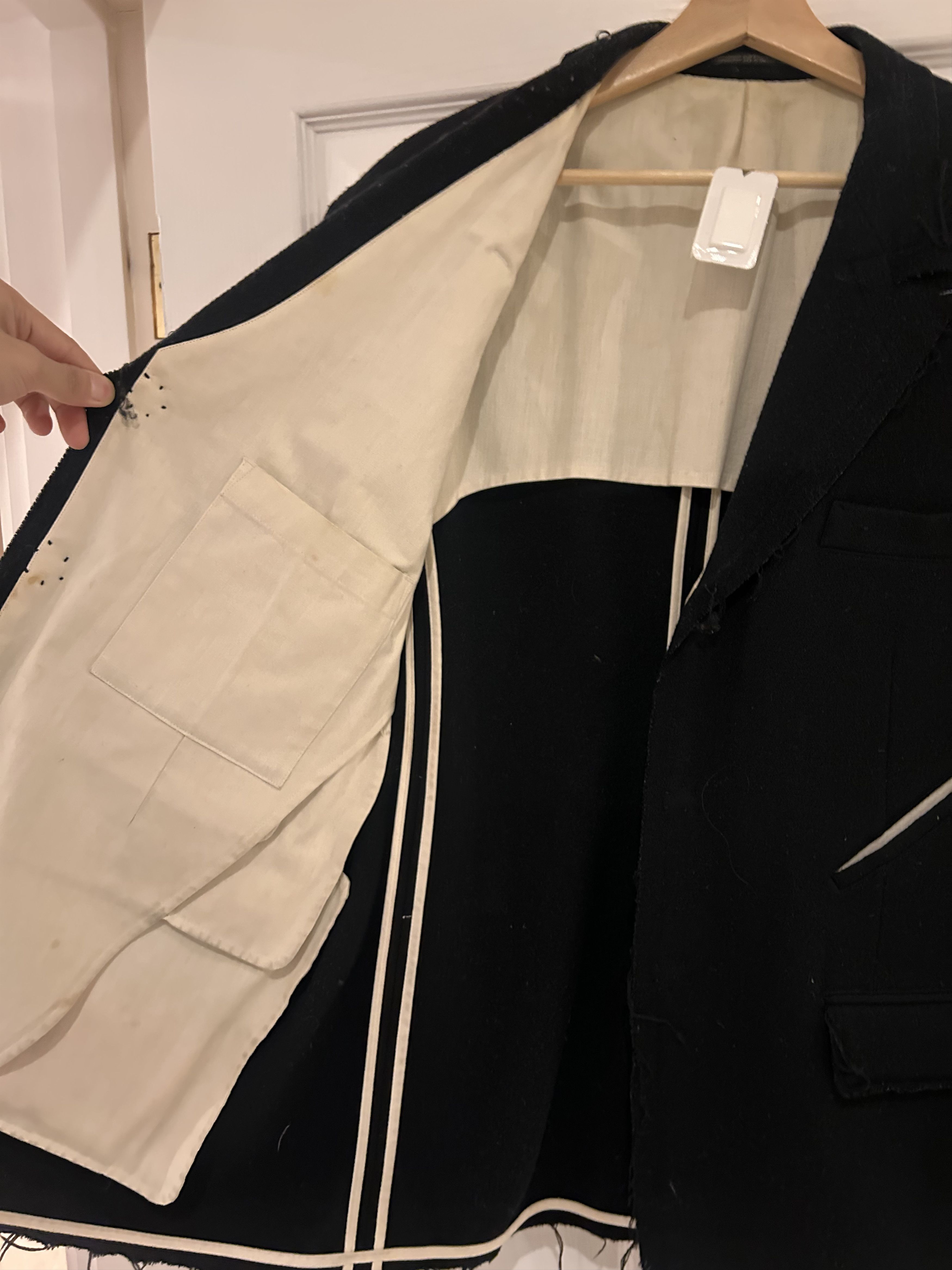 Yohji Yamamoto Black Wool Blazer Size 50L - 3 Thumbnail