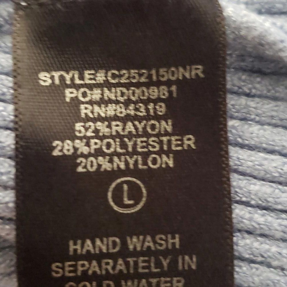 Designer CT785 Devotion by "Cyrus" Ladies Crew Neck Blue Sweater L Size L / US 10 / IT 46 - 9 Thumbnail