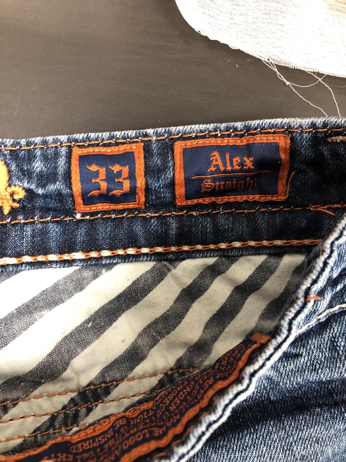 Rock Revival Rock Revival Distressed Jeans - Trendy Casual Style Size 33" - 10 Thumbnail