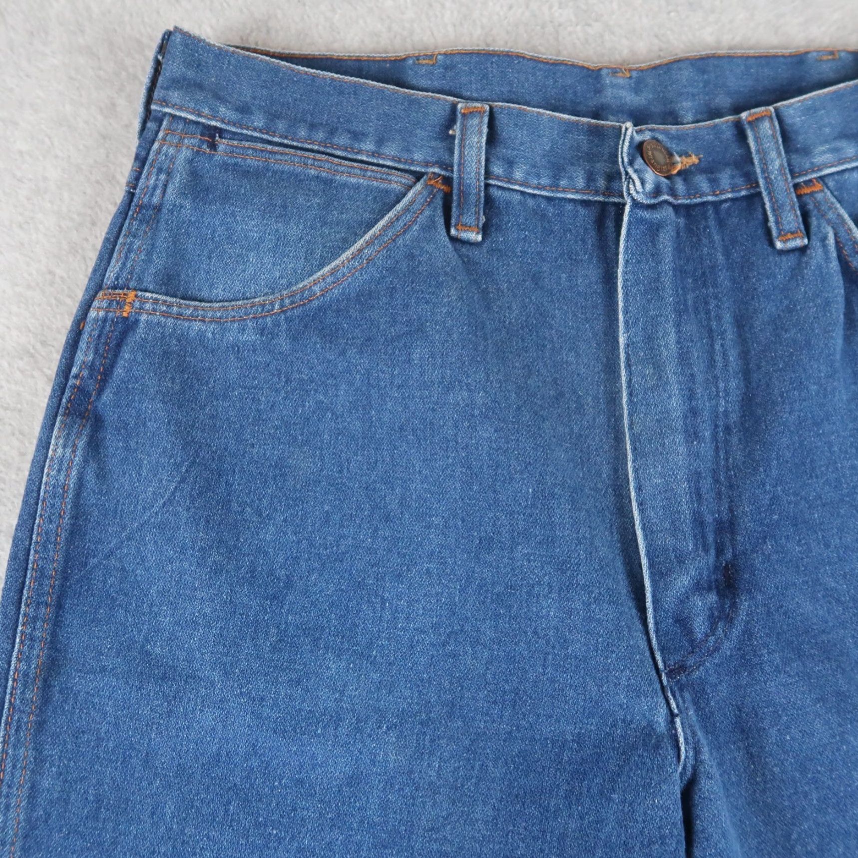 Wrangler VINTAGE Wrangler Bootcut Denim Jeans Men 34x30 945Den USA Cowboy 80s 70s Rock Logo Size US 34 / EU 50 - 4 Thumbnail