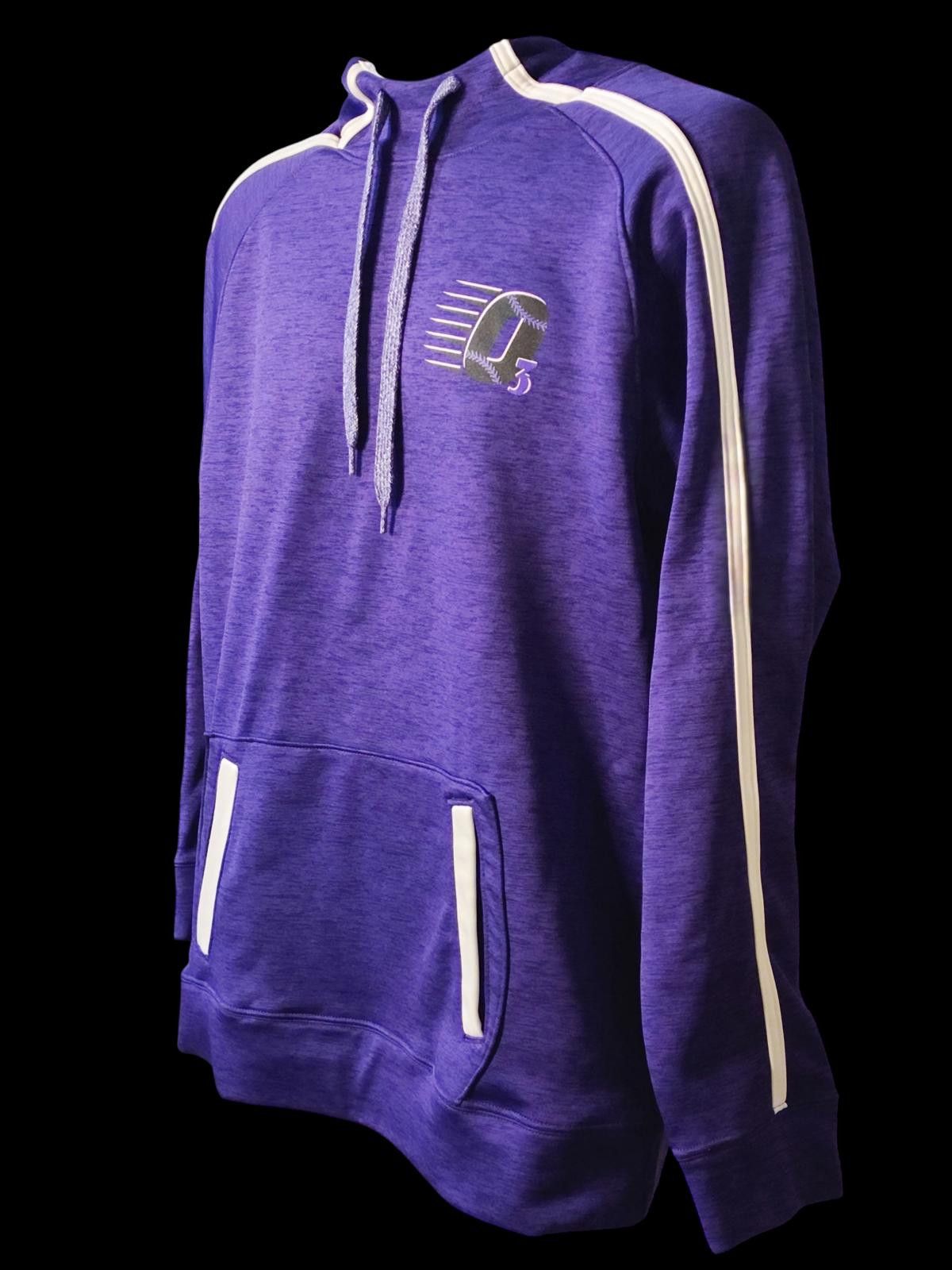 Augusta Sportswear Augusta Men's Purple Pullover Hoodie with White Stripes Size US M / EU 48-50 / 2 - 5 Thumbnail