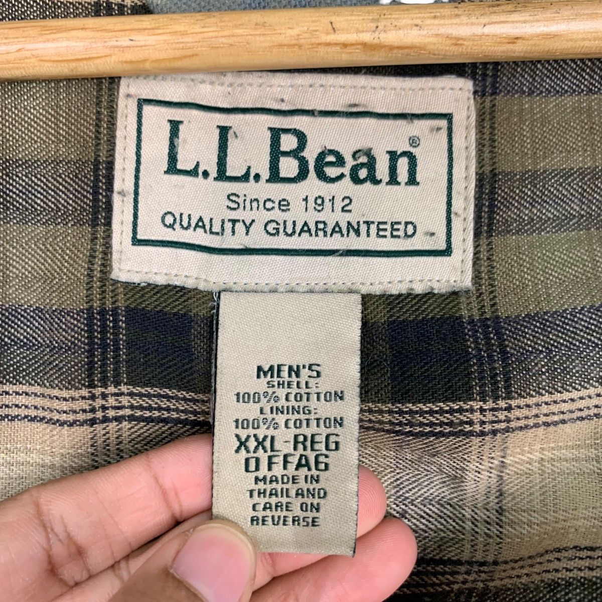L.L. Bean L.L.BEAN Tartan Lined Work Shirt #1075-C49 Size US XXL / EU 58 / 5 - 12 Thumbnail