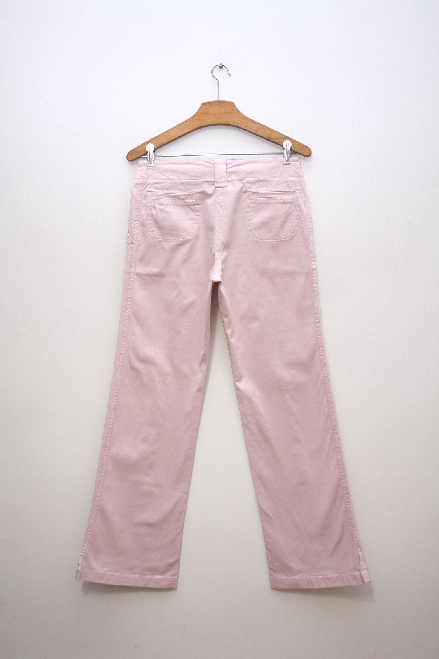 Jil Sander Jil Sander Light Pink Relaxed Flared Pants Women's 38 Size 29" - 3 Thumbnail