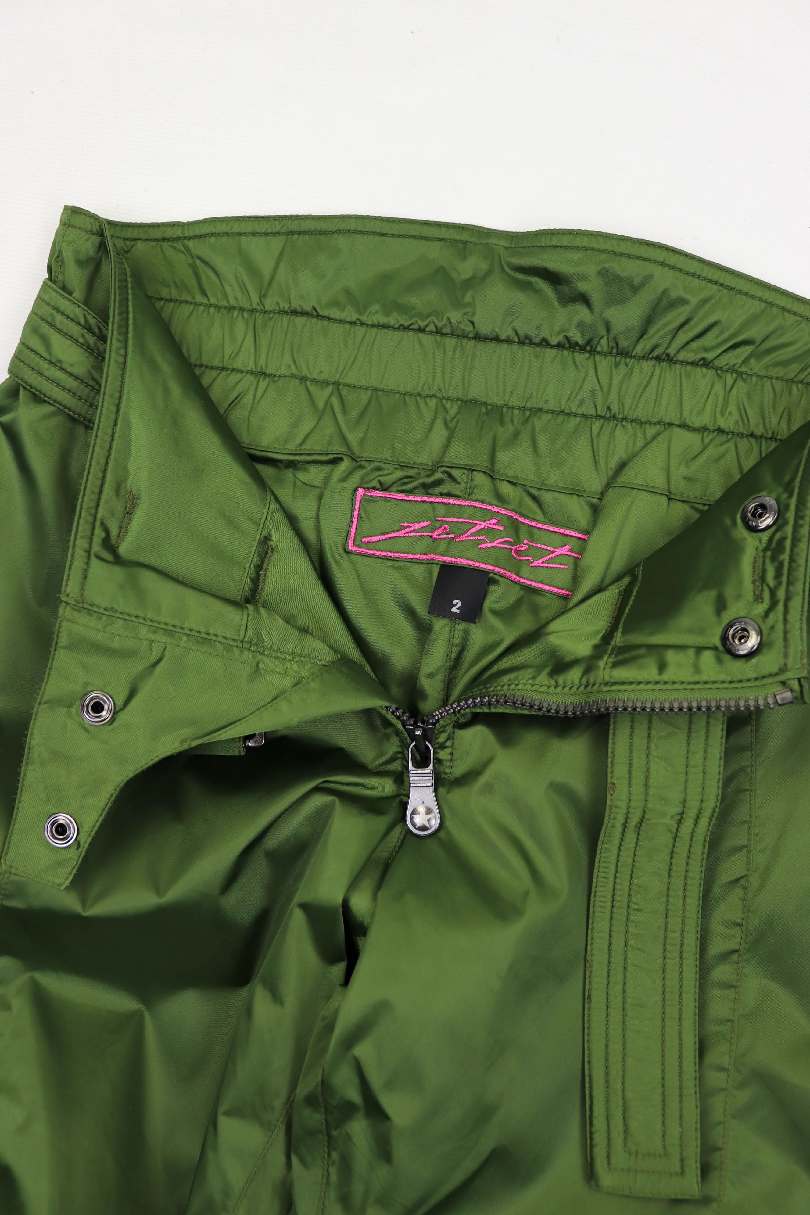 JET SET Women's JetSet Olive Green Nylon Snowboard Snow Ski Pants Size 26" / US 2 / IT 38 - 10 Thumbnail