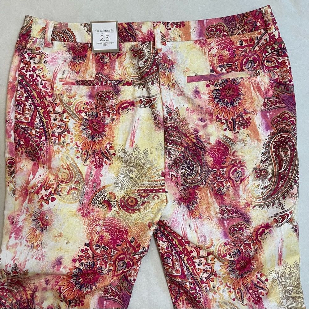 Chicos NWT New $89 Chico's Exotic Paisley Skimmer Pants Size 2.5 U Size 36" / US 14 / IT 50 - 5 Thumbnail