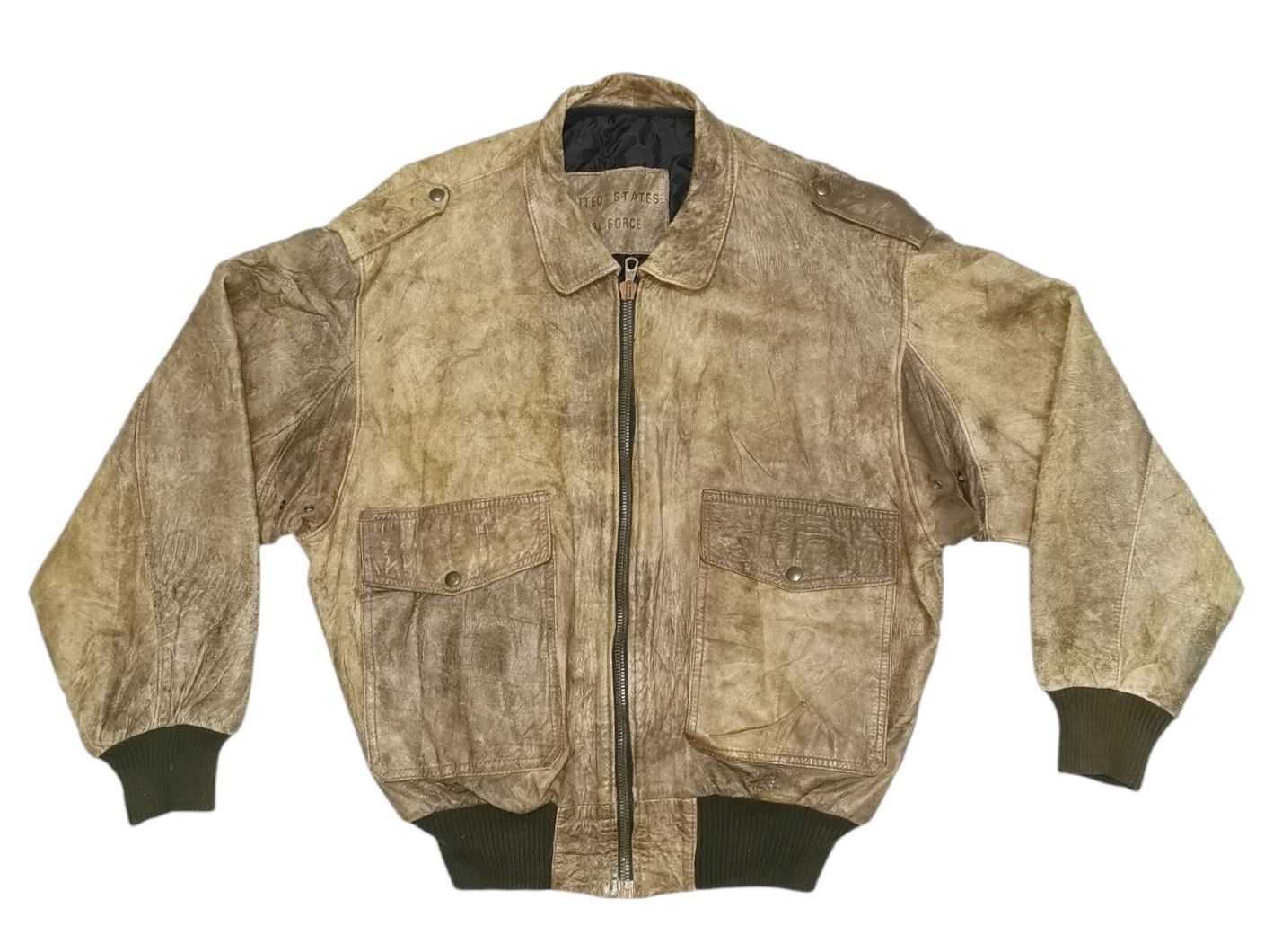Vintage United States Air Force Leather Bomber Jacket Size US M / EU 48-50 / 2 - 1 Thumbnail