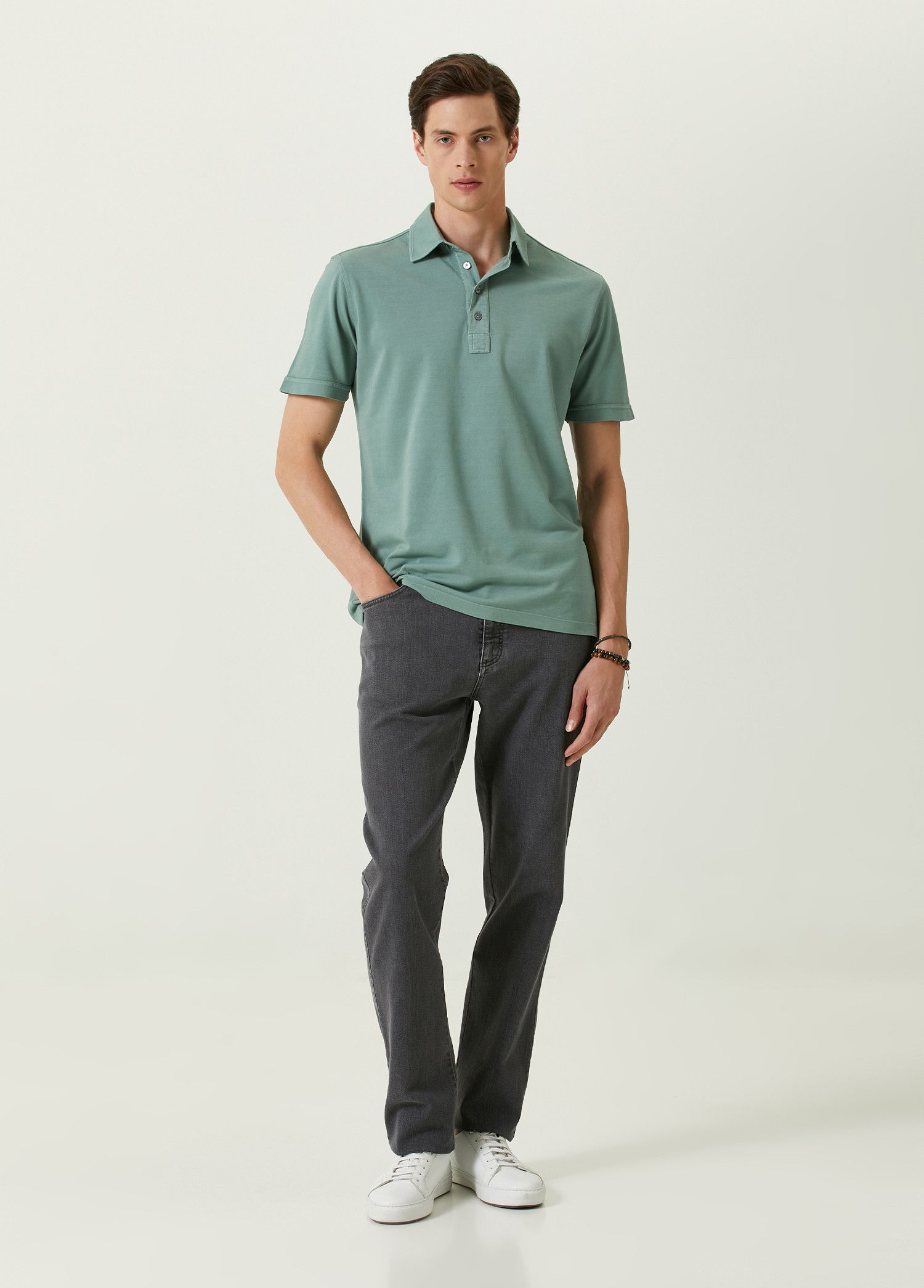 Ermenegildo Zegna ZEGNA 2025 Collection gray straight leg jeans Size 35 Size US 35 - 2 Thumbnail