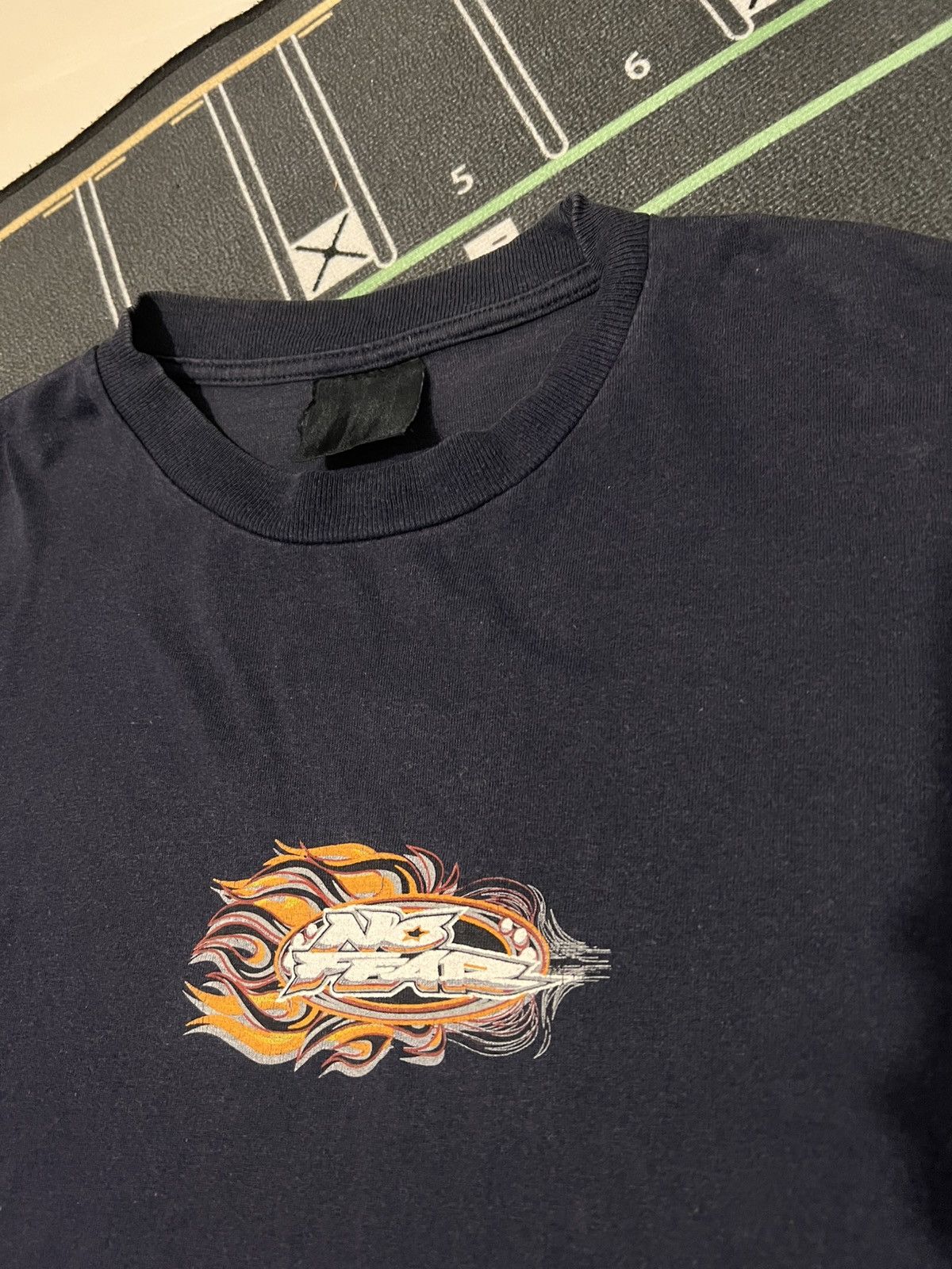 No Fear vtg y2k no fear flame Size US M / EU 48-50 / 2 - 2 Thumbnail