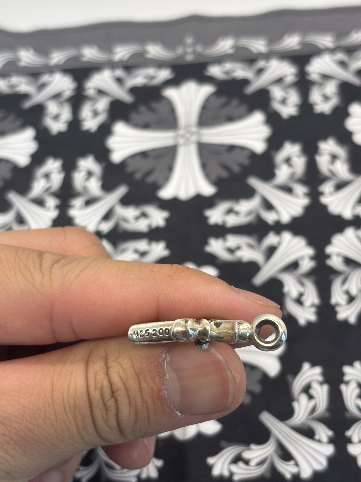Chrome Hearts Chrome hearts pink sapphire tiny cross pendant Size ONE SIZE - 3 Thumbnail