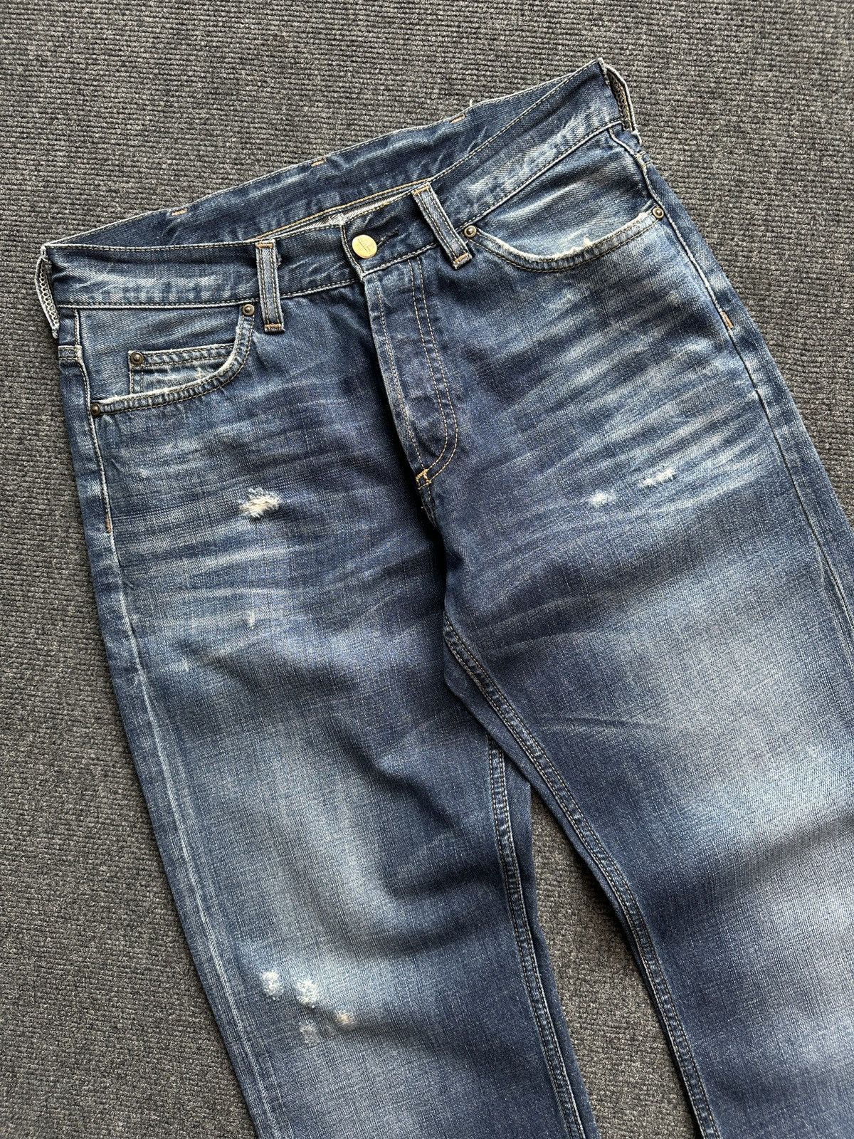 Carhartt Distressed CARHARTT Texas Pants Denim Blue Jeans Size US 29 - 6 Thumbnail