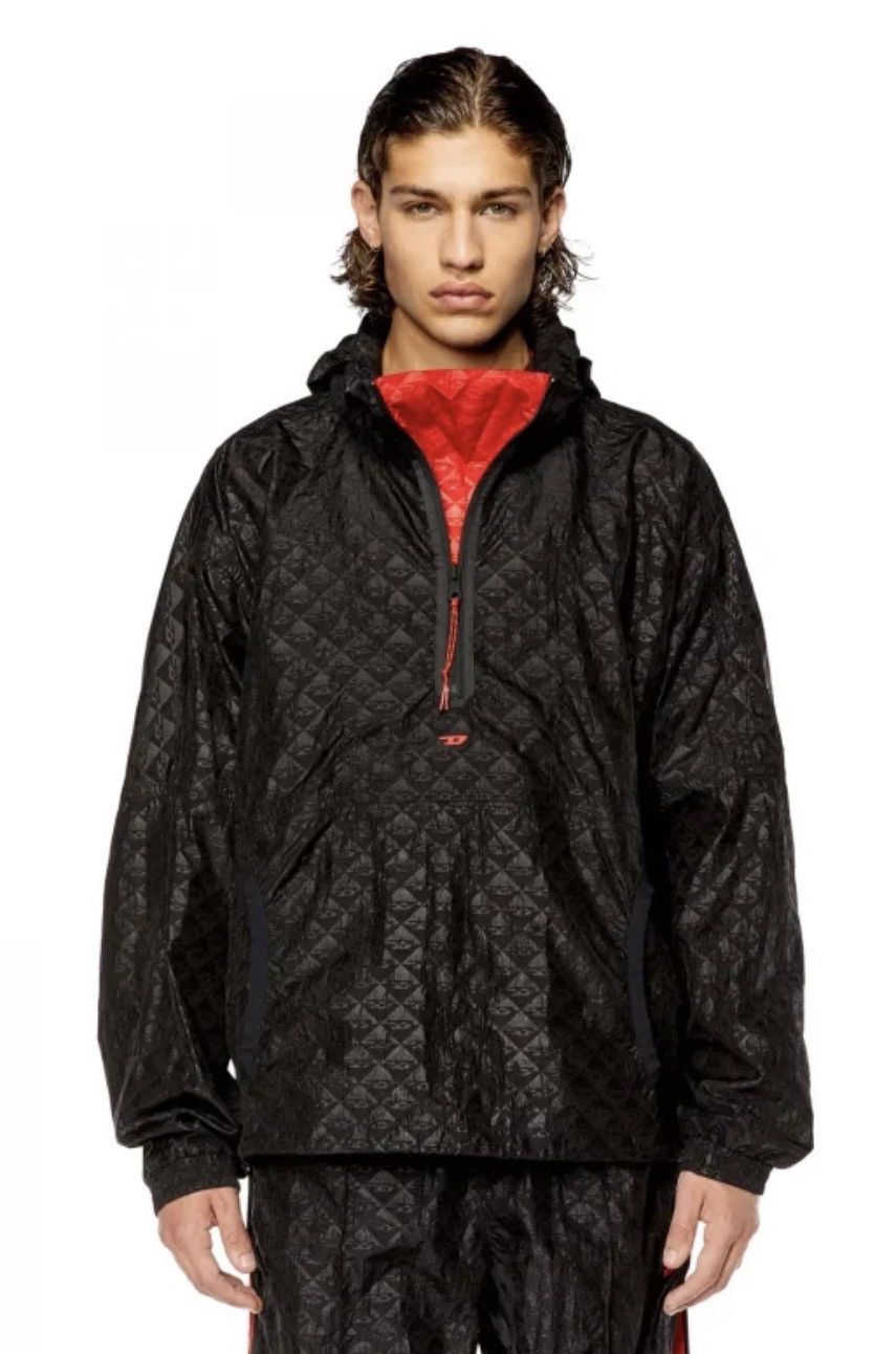 Diesel 🔥RRP $350 DIESEL SPORT 2025 MONOGRAM ANORAK NYLON JACKET Size US M / EU 48-50 / 2 - 3 Thumbnail